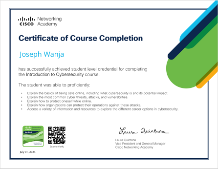 Cisco Cyber Security Certificate